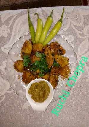 A picture of Makke ka dhokla.