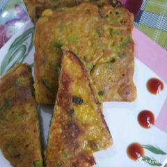 Besan bread toast A picture of Besan bread toast.