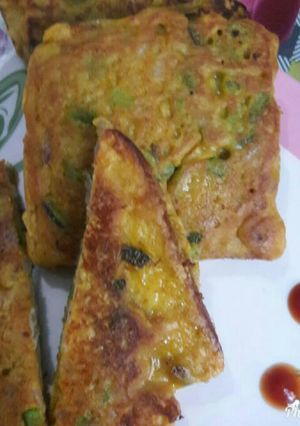 A picture of Besan bread toast.