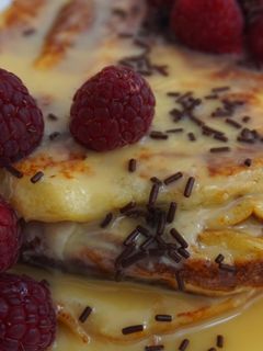Una foto de Tarta de tortitas americanas