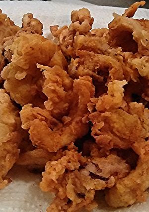 A picture of Wasabi fried calamari.