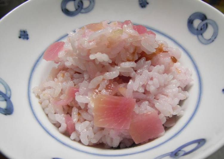 Simple Way to Make Favorite Cherry Blossom Rice Made with Crimson Daikon Radish Core