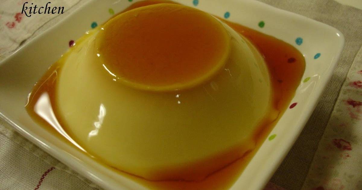 Fluffy And Creamy Custard Pudding With 4 Egg Yolks Recipe By Cookpad Japan Cookpad