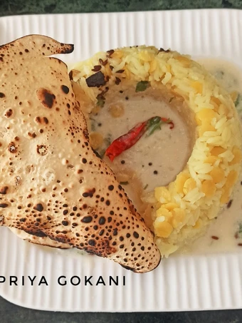 Recipe Tadka Khichdi with Gujurati Kadhi which Delicious