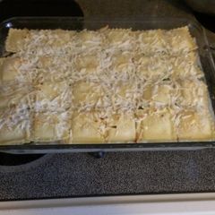 A picture of Shortcut white chicken lasagna.
