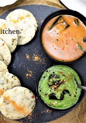 A picture of Methi Leaves Idli.