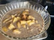 Una foto de budin de manzana sin azucar