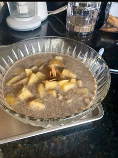 Una foto de Pudín de manzana nutritivo y sin azúcar