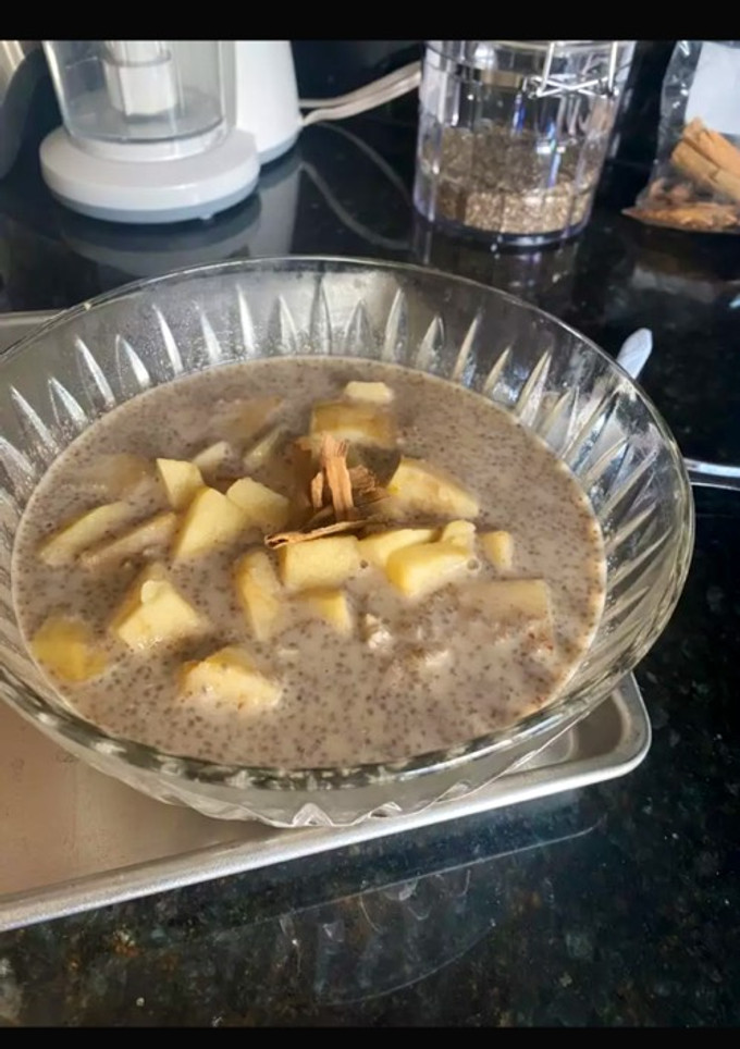 Una foto de Pudín de manzana nutritivo y sin azúcar