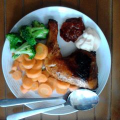 A picture of homemade grilled chicken.