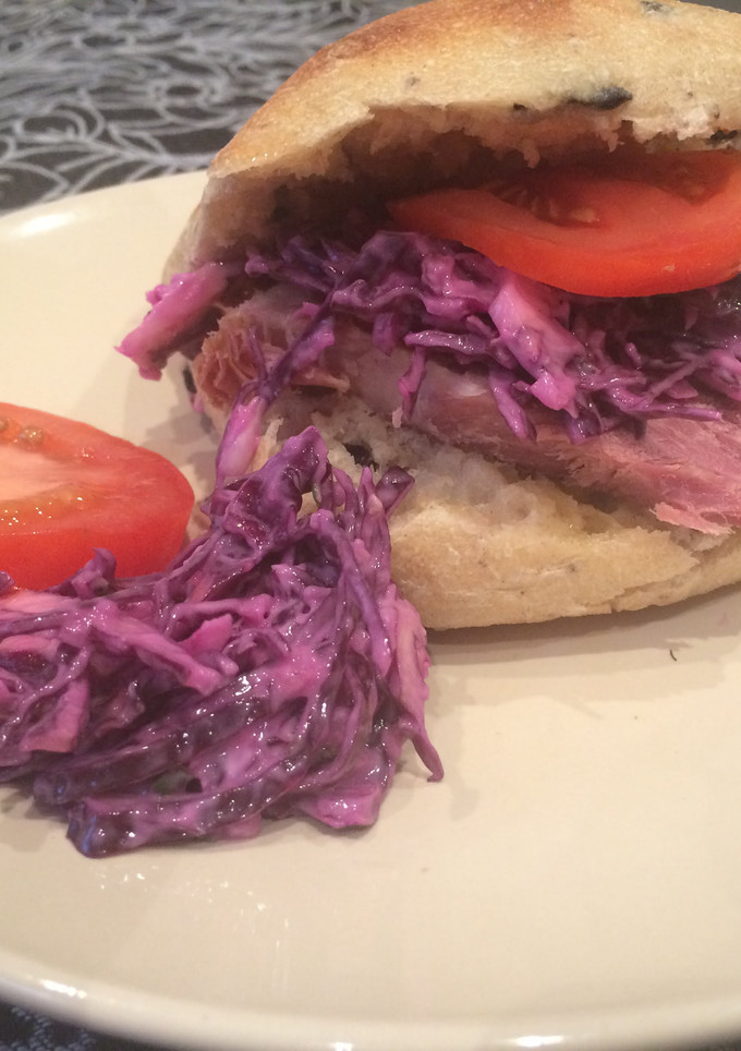 A picture of Red Cabbage Coleslaw.