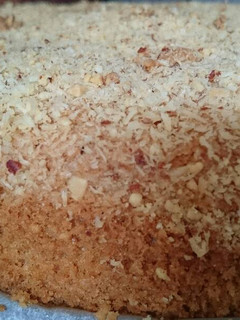A picture of Almond and coconut cake.