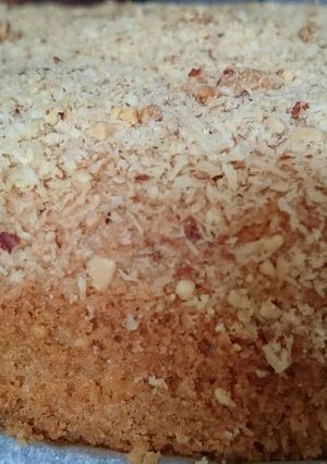 A picture of Almond and coconut cake.