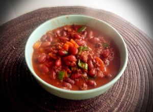 Una foto de Guiso de porotos rojos o colorados, porotos aduki (azuki o adzuk