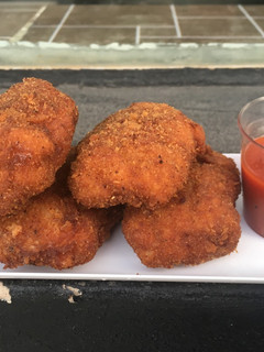 A picture of Home made chicken nuggets.