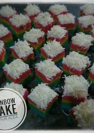 Foto resep Rainbow Cake Kukus,