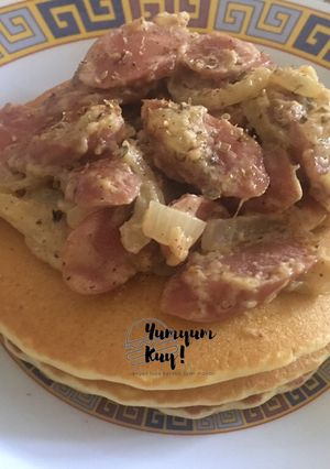 Foto resep Savory Pancake (Topping Gurih Sosis)