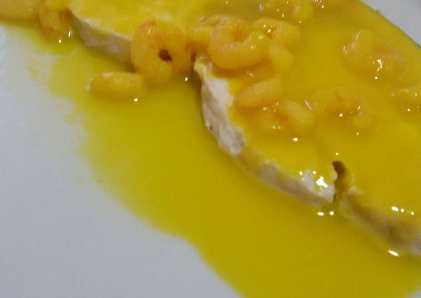 Emperador en salsa de gambas con thermomix