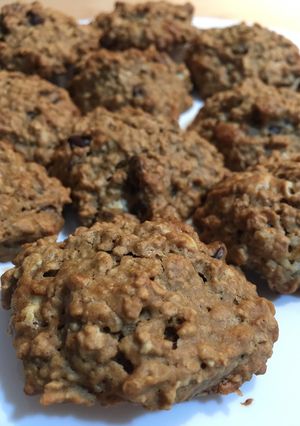 Una foto de Cookies de Avena Blanco y Negro