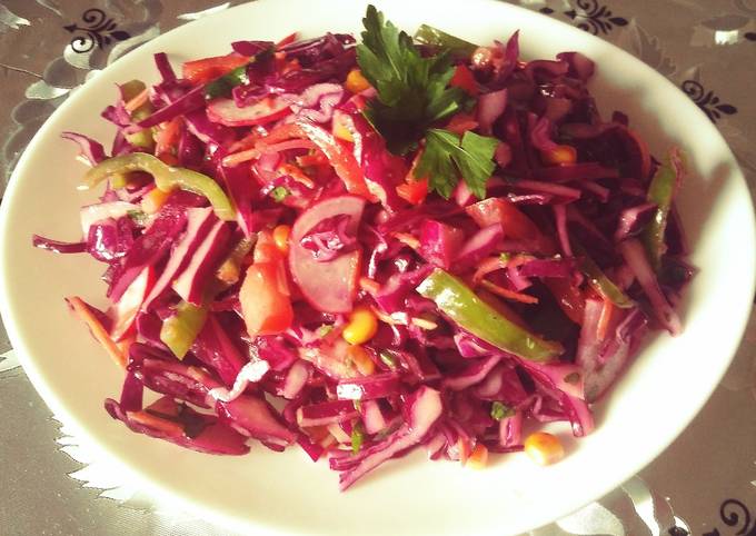 Comment faire Préparer Parfait Salade de choux rouge