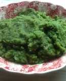 Puré de papas y espinacas