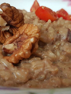 Una foto de Risotto vegano al pesto