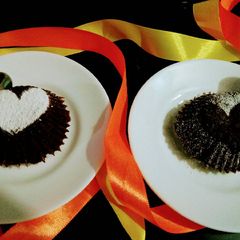 A picture of Eggless Choco lava muffins.