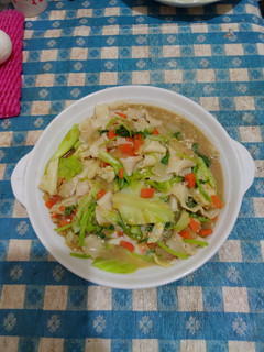 素高麗菜咖哩炒麵 的食譜成品照片