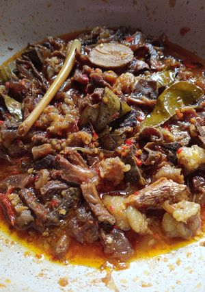 Foto resep Jeroan sapi🐮(campur) bumbu pedas manis