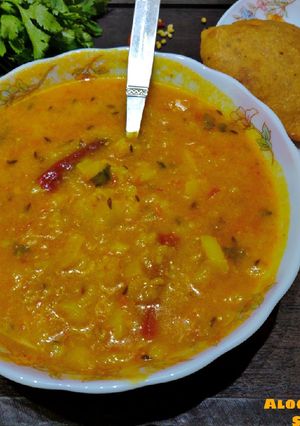 A picture of Aloo Sabji bedmi wali aloo Sabji.