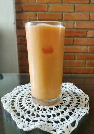 Una foto de Agua de zanahoria con melón