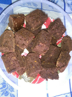Una foto de Brownie con almendra crocanti