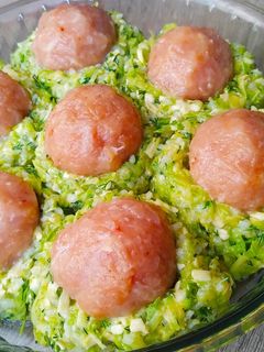 Фото Вкусная новинка из фарша и кабачков.