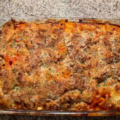 A picture of Dump and Bake: Chicken Parmesan Casserole.
