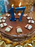 Tarta de obleas y crema de cacao