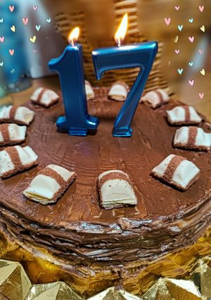 Una foto de Tarta de obleas y crema de cacao