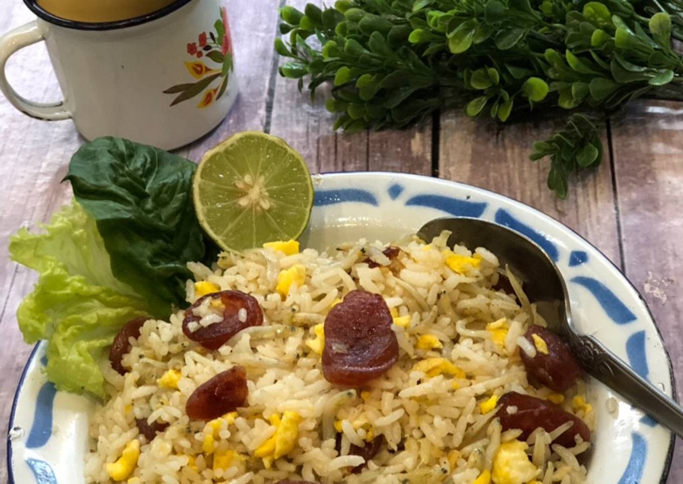 Nasi Goreng Teri Lapciong (sosis B2) ala Tiger Kitchen