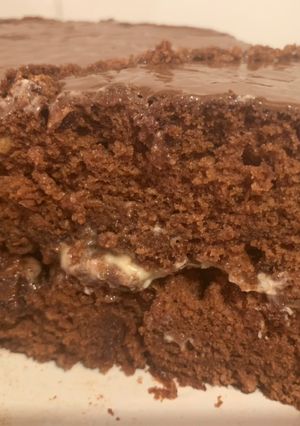 A picture of Chocolate layered cake.