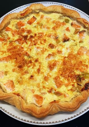 Une photo de Tarte saumon philadelphia et poireaux
