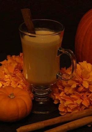 Una foto de Atole de cempasúchil