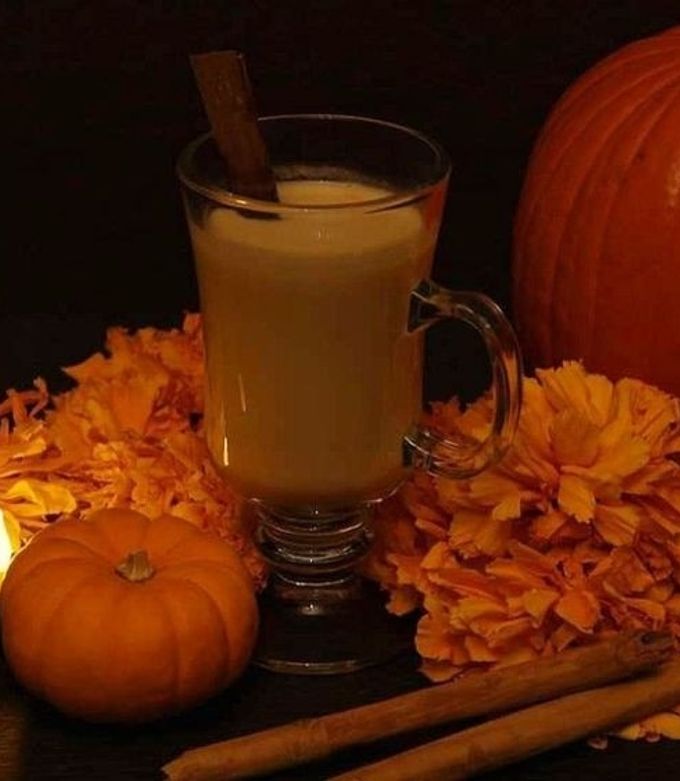 Una foto de Atole de cempasúchil