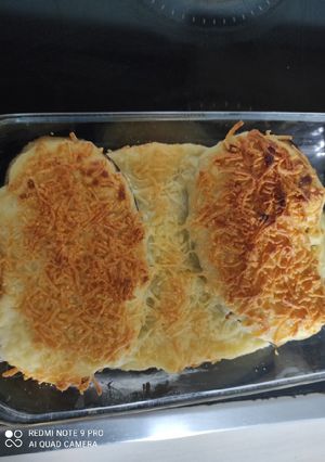 Una foto de Berenjena al horno con jamón dulce y quesito
