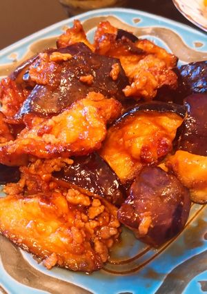 รูปของ มะเขือม่วงผัดเปรี้ยวหวาน (糖醋炒茄子🍆）