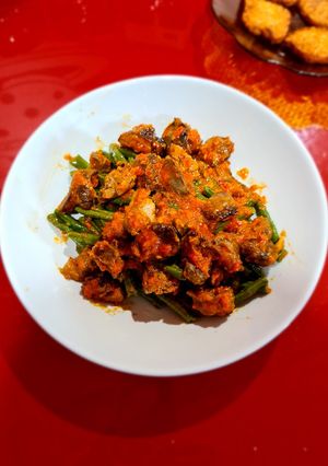 Foto resep 74. Tumis kacang panjang dan hati ayam