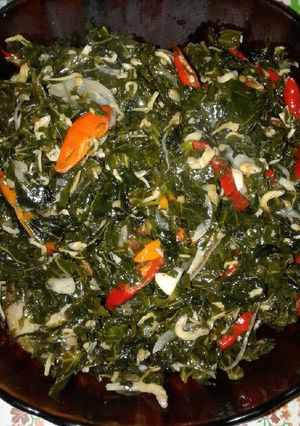 Foto resep Tumis daun pepaya + teri