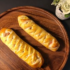 A picture of Apple custard bread sticks.