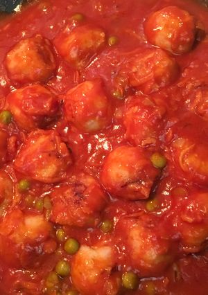 Una foto de Albóndigas de pavo a la jardinera