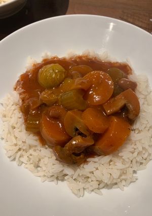 A picture of Three bean slow cooker chilli.