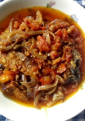 A picture of Dried Fish Yam Gravy.