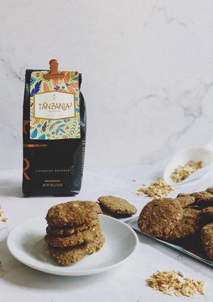 Foto resep Healthy Coffee muesli Cookies #TanzaniaMuriba #StarbucksReserve coffee beans